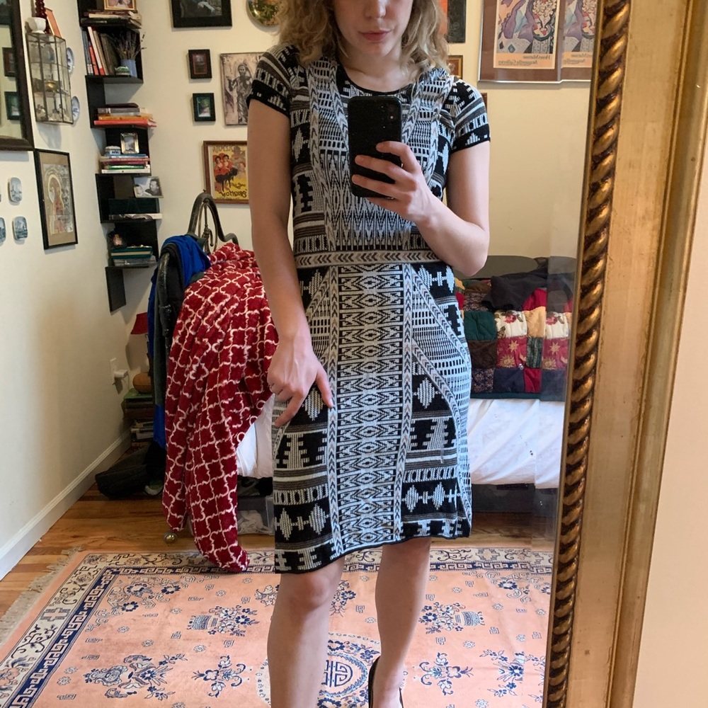 Cynthia Rowley Jacquard Sweater Dress